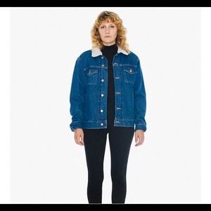 American Apparel Denim Sherpa Jacket